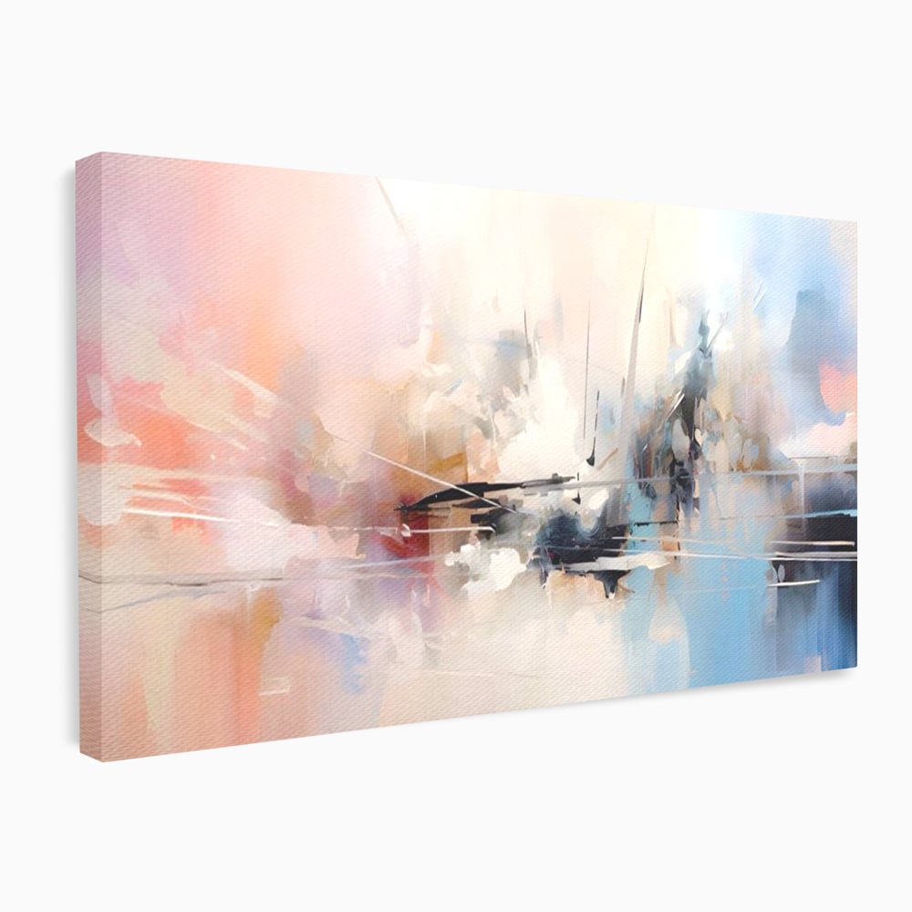 Tablou Canvas Premium LuxCanva® A1586, Linie Emotionala ,  Room, Decorativ, Abstract, Pastel, Orizontal, Living, Culori Vibrante
