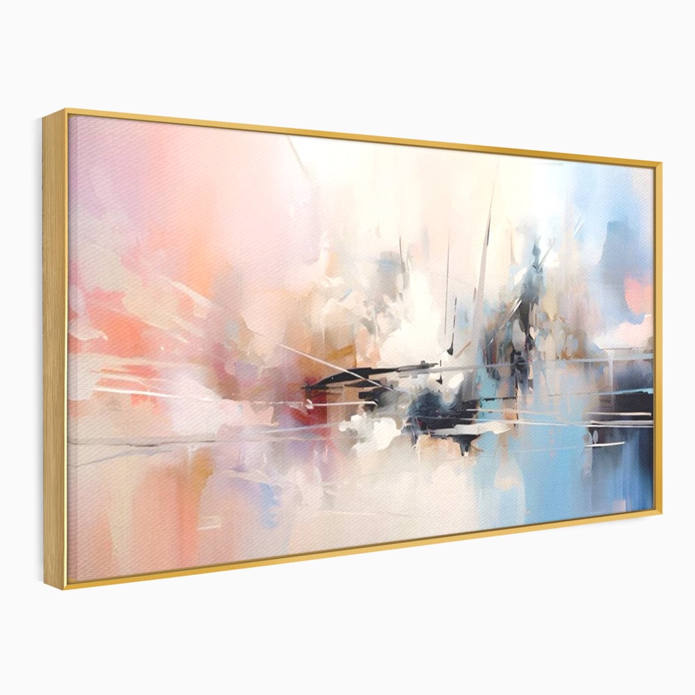 Tablou Canvas Premium LuxCanva® A1586, Linie Emotionala ,  Room, Decorativ, Abstract, Pastel, Orizontal, Living, Culori Vibrante