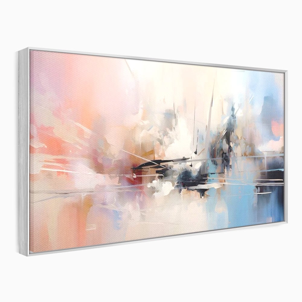 Tablou Canvas Premium LuxCanva® A1586, Linie Emotionala ,  Room, Decorativ, Abstract, Pastel, Orizontal, Living, Culori Vibrante