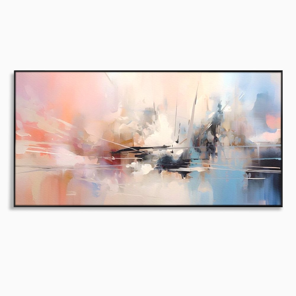 Tablou Canvas Premium LuxCanva® A1586, Linie Emotionala ,  Room, Decorativ, Abstract, Pastel, Orizontal, Living, Culori Vibrante