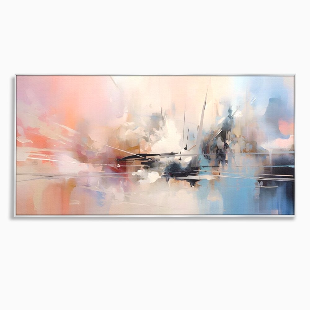 Tablou Canvas Premium LuxCanva® A1586, Linie Emotionala ,  Room, Decorativ, Abstract, Pastel, Orizontal, Living, Culori Vibrante