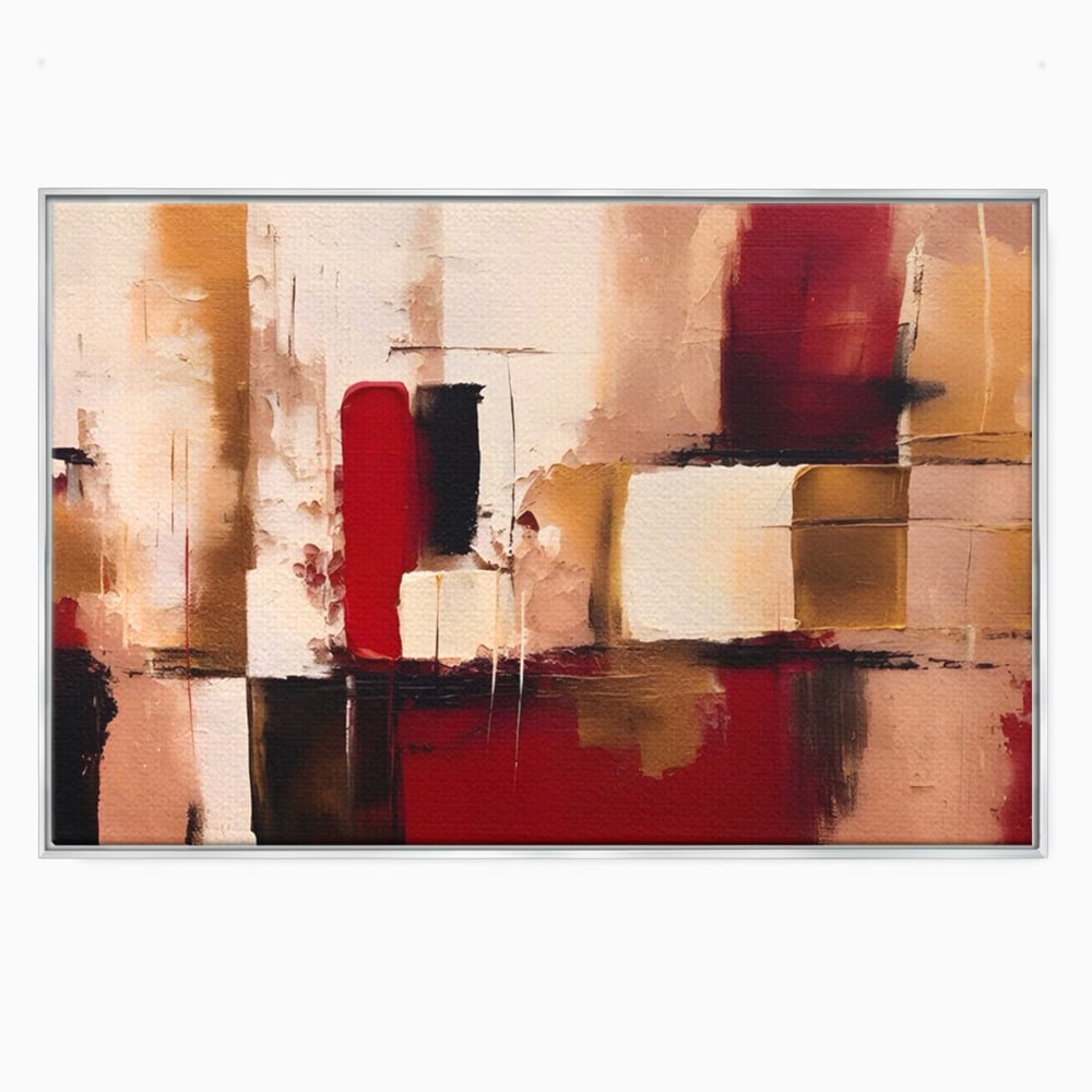 Tablou Canvas Premium LuxCanva® A1587, Red Squares , Room, Orizontal, Patrate, Decorativ, Abstract, Living, Culori Vibrante