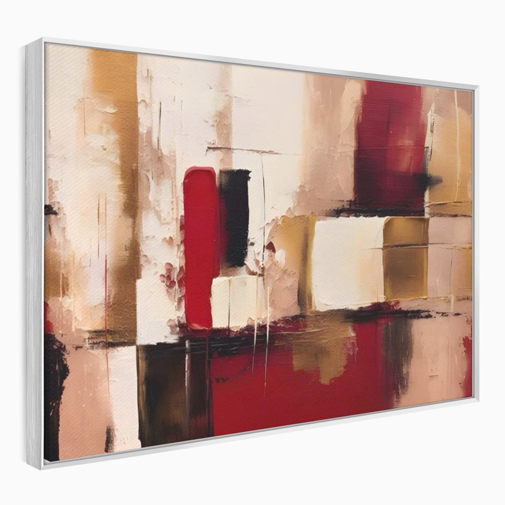 Tablou Canvas Premium LuxCanva® A1587, Red Squares , Room, Orizontal, Patrate, Decorativ, Abstract, Living, Culori Vibrante