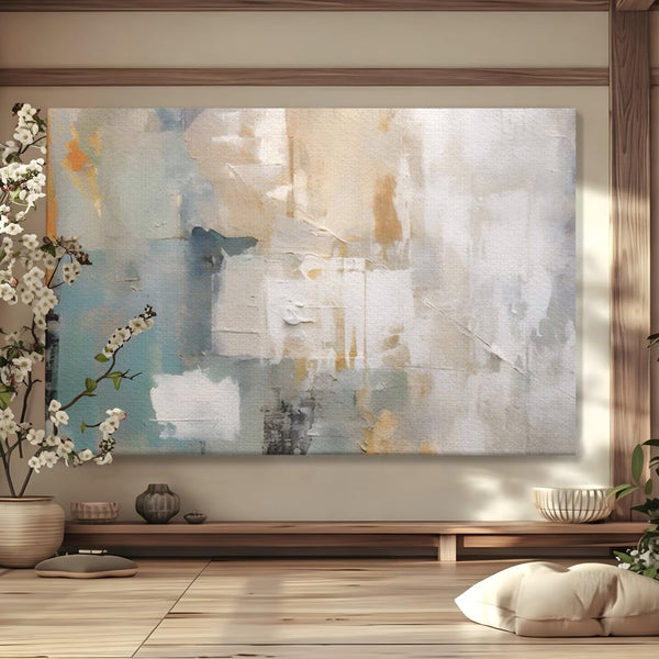 Tablou Canvas Premium LuxCanva® A1588, Color White , Room, Orizontal, Decorativ, Abstract, Living, Culori Vibrante