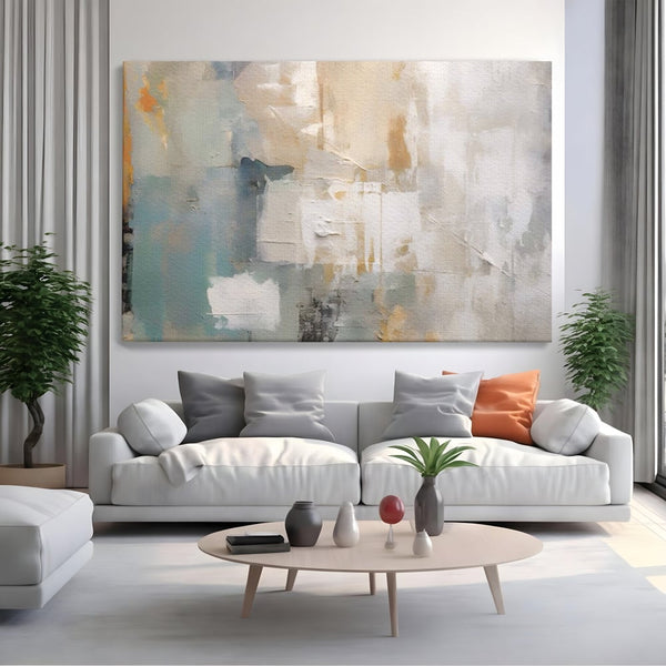 Tablou Canvas Premium LuxCanva® A1588, Color White , Room, Orizontal, Decorativ, Abstract, Living, Culori Vibrante