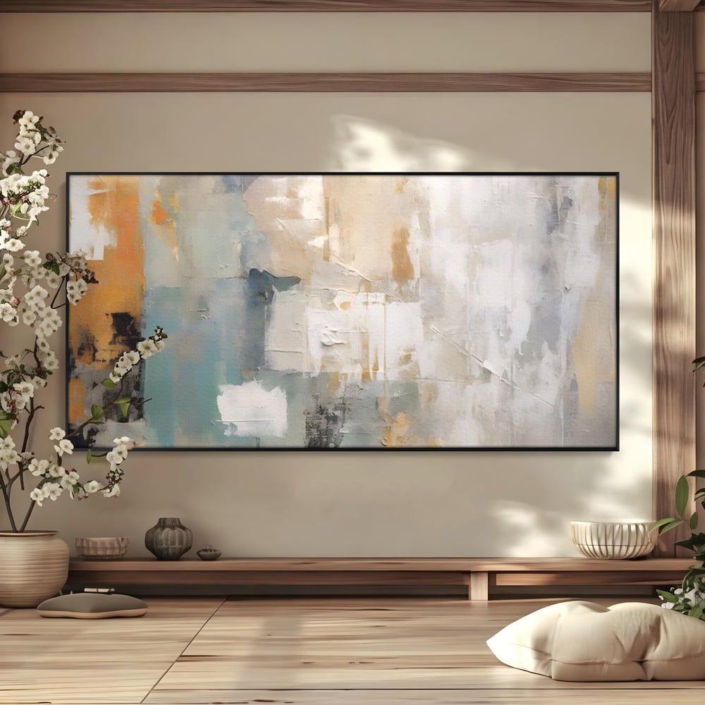 Tablou Canvas Premium LuxCanva® A1588, Color White , Room, Orizontal, Decorativ, Abstract, Living, Culori Vibrante