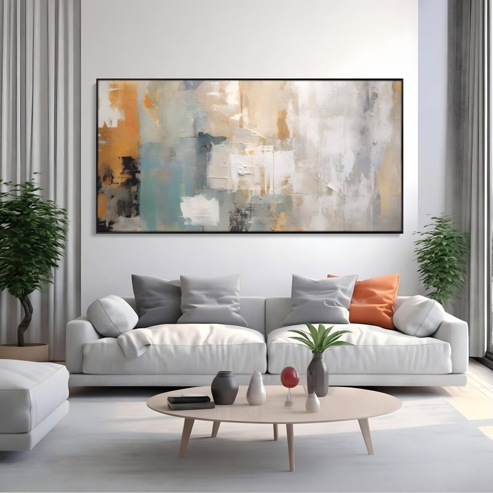 Tablou Canvas Premium LuxCanva® A1588, Color White , Room, Orizontal, Decorativ, Abstract, Living, Culori Vibrante