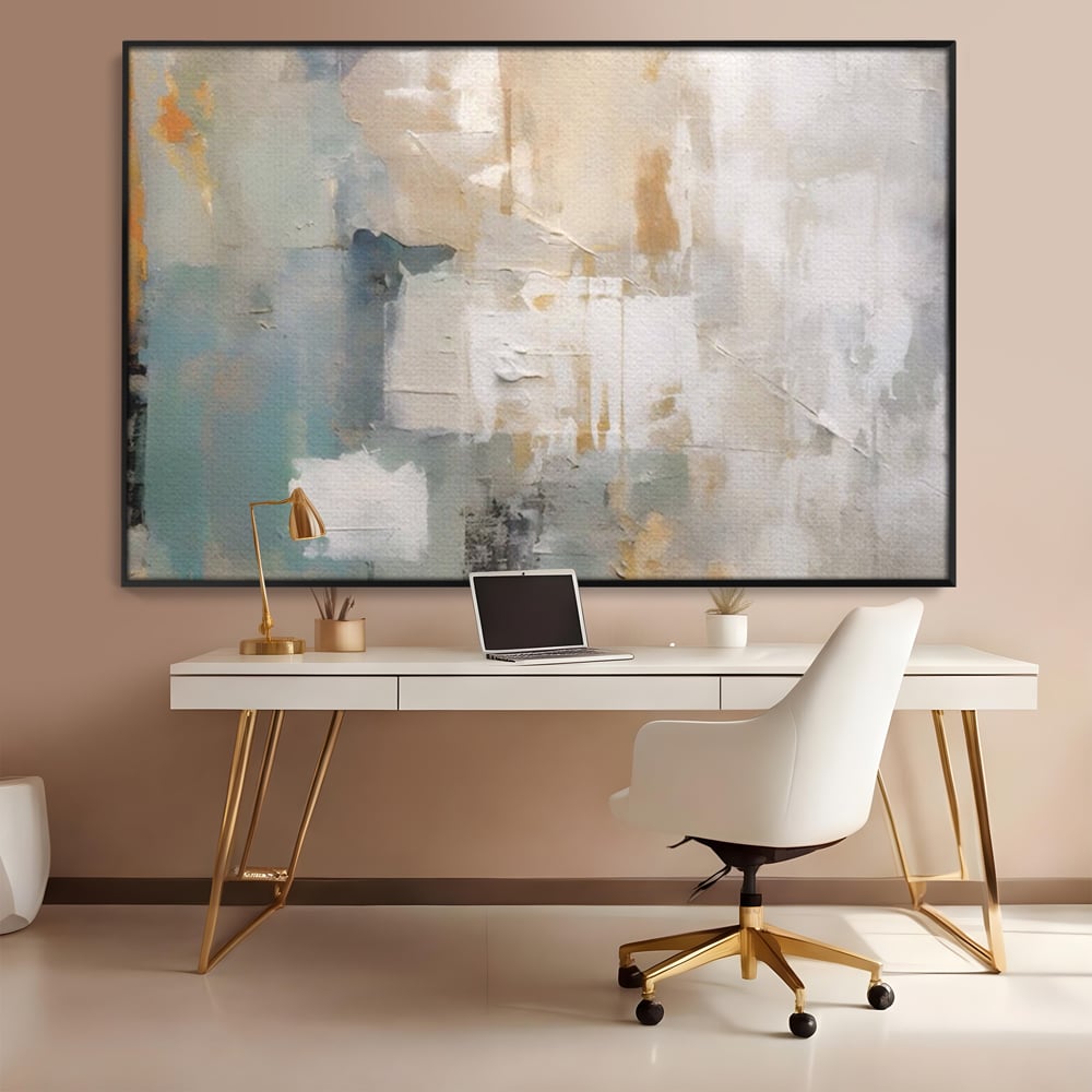Tablou Canvas Premium LuxCanva® A1588, Color White , Room, Orizontal, Decorativ, Abstract, Living, Culori Vibrante