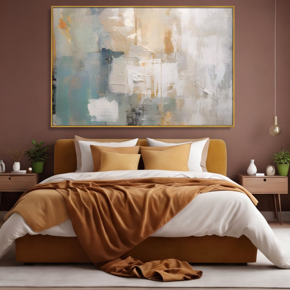 Tablou Canvas Premium LuxCanva® A1588, Color White , Room, Orizontal, Decorativ, Abstract, Living, Culori Vibrante