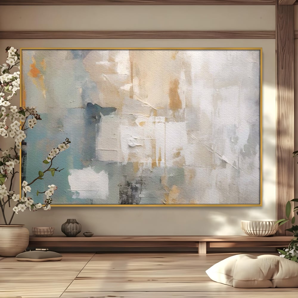 Tablou Canvas Premium LuxCanva® A1588, Color White , Room, Orizontal, Decorativ, Abstract, Living, Culori Vibrante