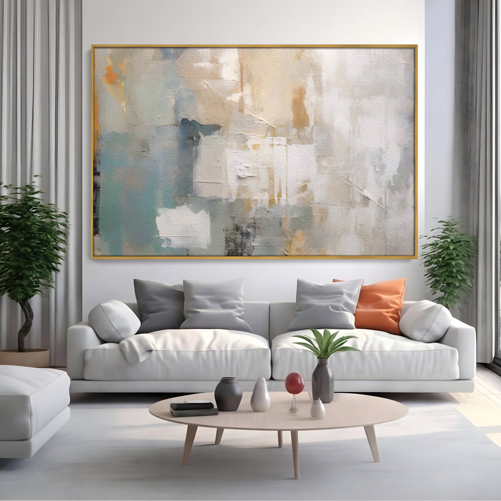 Tablou Canvas Premium LuxCanva® A1588, Color White , Room, Orizontal, Decorativ, Abstract, Living, Culori Vibrante