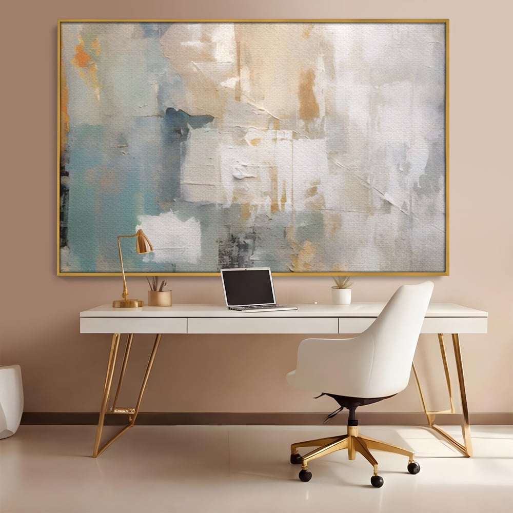 Tablou Canvas Premium LuxCanva® A1588, Color White , Room, Orizontal, Decorativ, Abstract, Living, Culori Vibrante