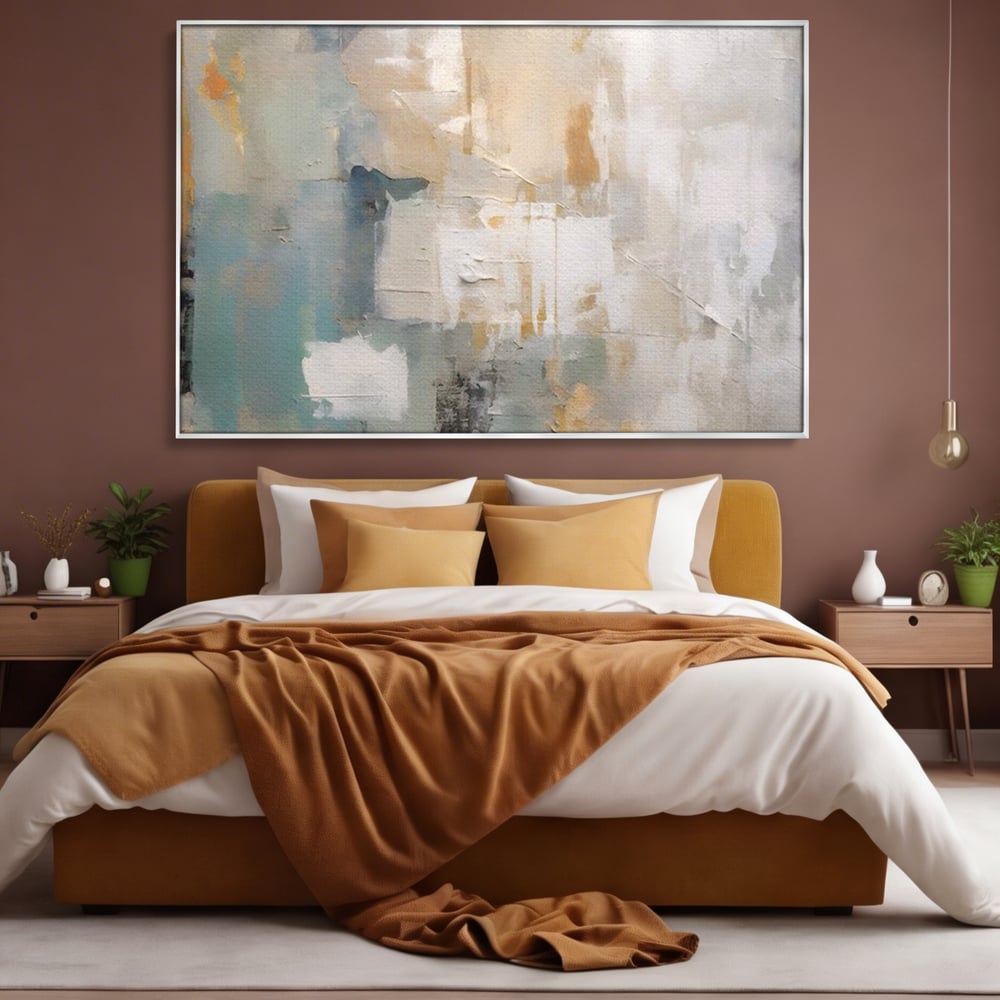 Tablou Canvas Premium LuxCanva® A1588, Color White , Room, Orizontal, Decorativ, Abstract, Living, Culori Vibrante