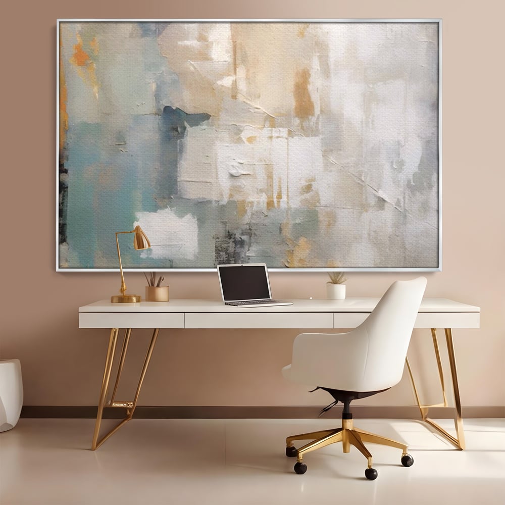Tablou Canvas Premium LuxCanva® A1588, Color White , Room, Orizontal, Decorativ, Abstract, Living, Culori Vibrante