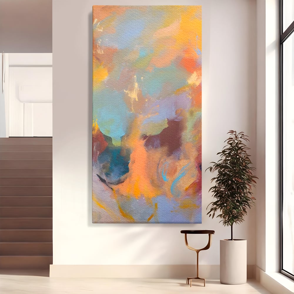 Tablou Canvas Premium LuxCanva® A1589, Pata Colorata , Dormitor, Infuzie De Culoare, Decorativ, Abstract, Living, Culori Vibrante
