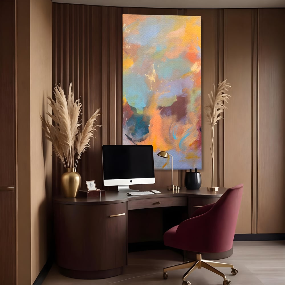 Tablou Canvas Premium LuxCanva® A1589, Pata Colorata , Dormitor, Infuzie De Culoare, Decorativ, Abstract, Living, Culori Vibrante