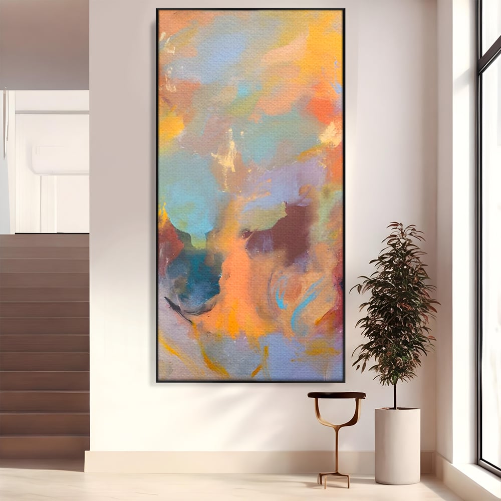 Tablou Canvas Premium LuxCanva® A1589, Pata Colorata , Dormitor, Infuzie De Culoare, Decorativ, Abstract, Living, Culori Vibrante