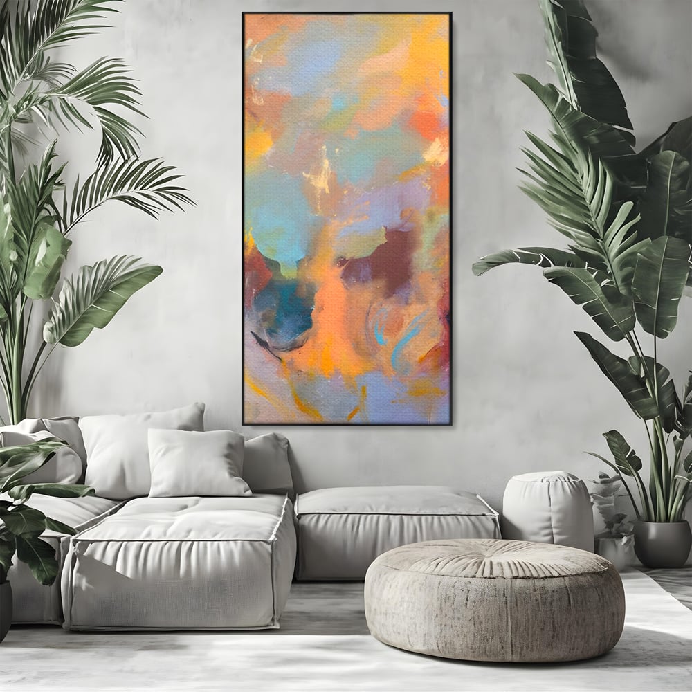 Tablou Canvas Premium LuxCanva® A1589, Pata Colorata , Dormitor, Infuzie De Culoare, Decorativ, Abstract, Living, Culori Vibrante