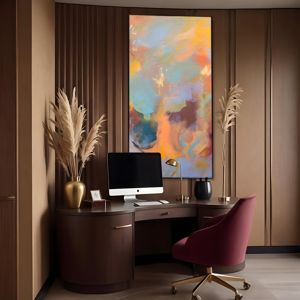 Tablou Canvas Premium LuxCanva® A1589, Pata Colorata , Dormitor, Infuzie De Culoare, Decorativ, Abstract, Living, Culori Vibrante