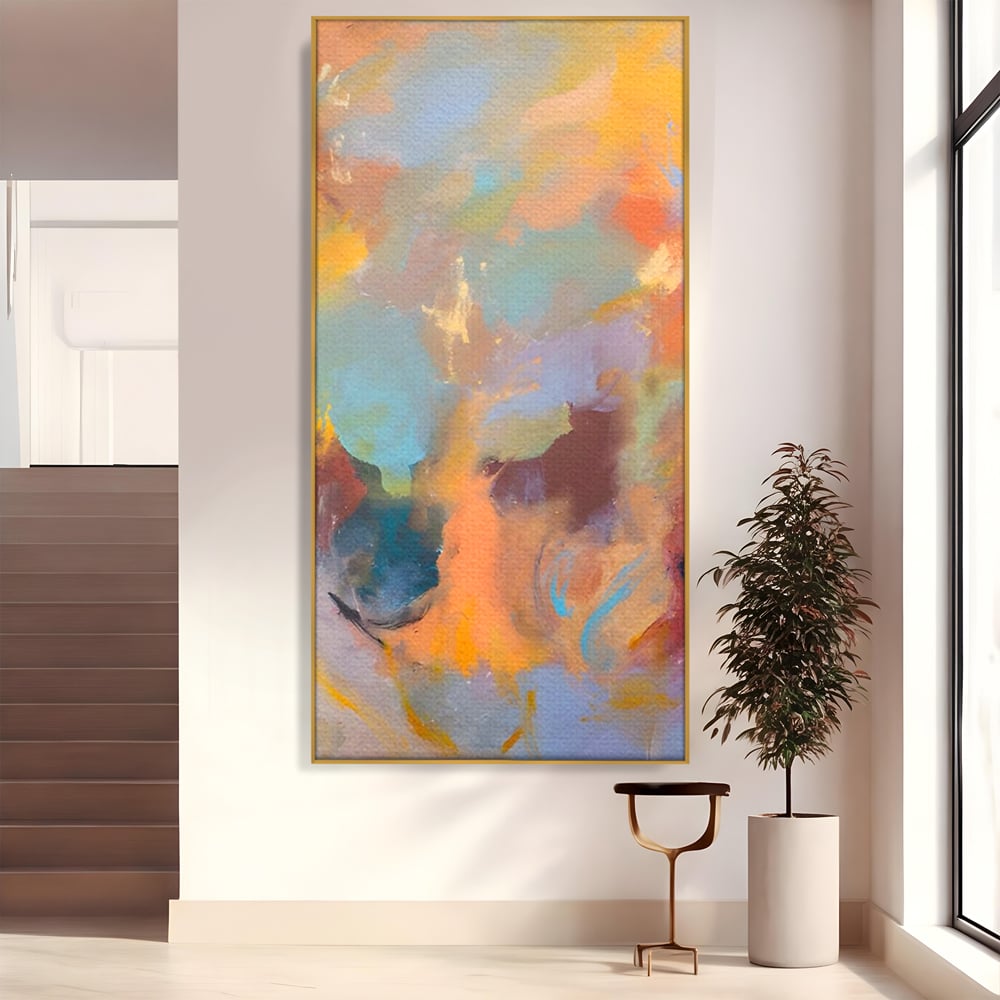 Tablou Canvas Premium LuxCanva® A1589, Pata Colorata , Dormitor, Infuzie De Culoare, Decorativ, Abstract, Living, Culori Vibrante