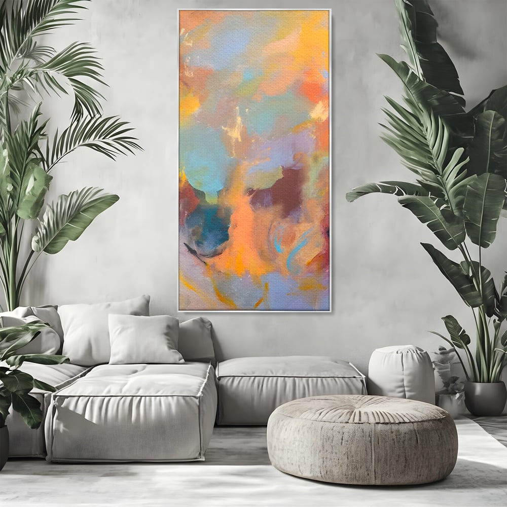 Tablou Canvas Premium LuxCanva® A1589, Pata Colorata , Dormitor, Infuzie De Culoare, Decorativ, Abstract, Living, Culori Vibrante