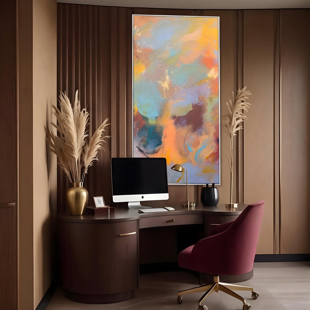 Tablou Canvas Premium LuxCanva® A1589, Pata Colorata , Dormitor, Infuzie De Culoare, Decorativ, Abstract, Living, Culori Vibrante