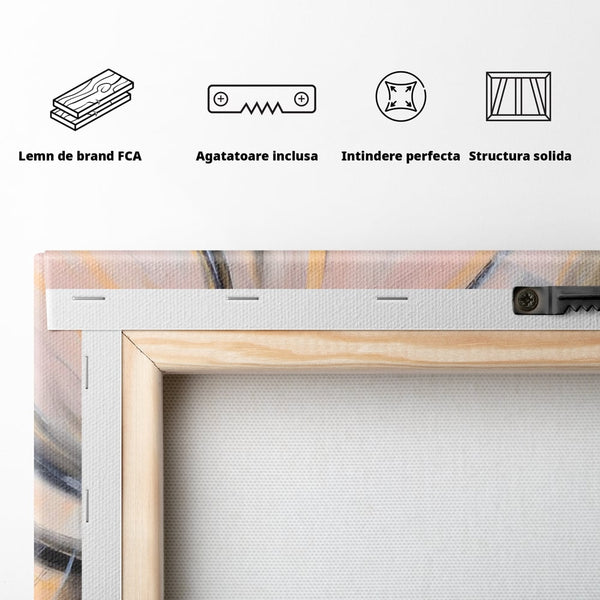 Tablou Canvas Premium LuxCanva® A1590, Exprimare Libera , Dormitor, Cercuri De Culoare, Decorativ, Abstract, Living, Culori Vibrante