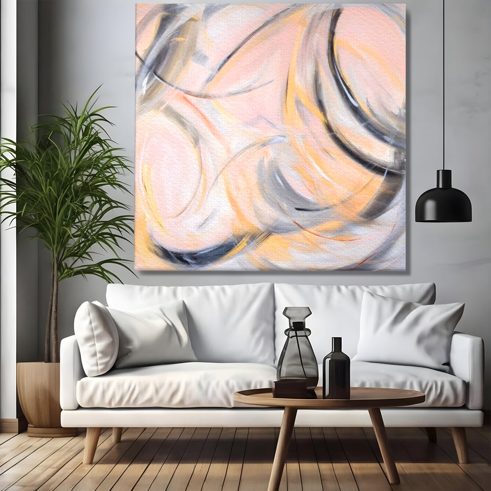 Tablou Canvas Premium LuxCanva® A1590, Exprimare Libera , Dormitor, Cercuri De Culoare, Decorativ, Abstract, Living, Culori Vibrante