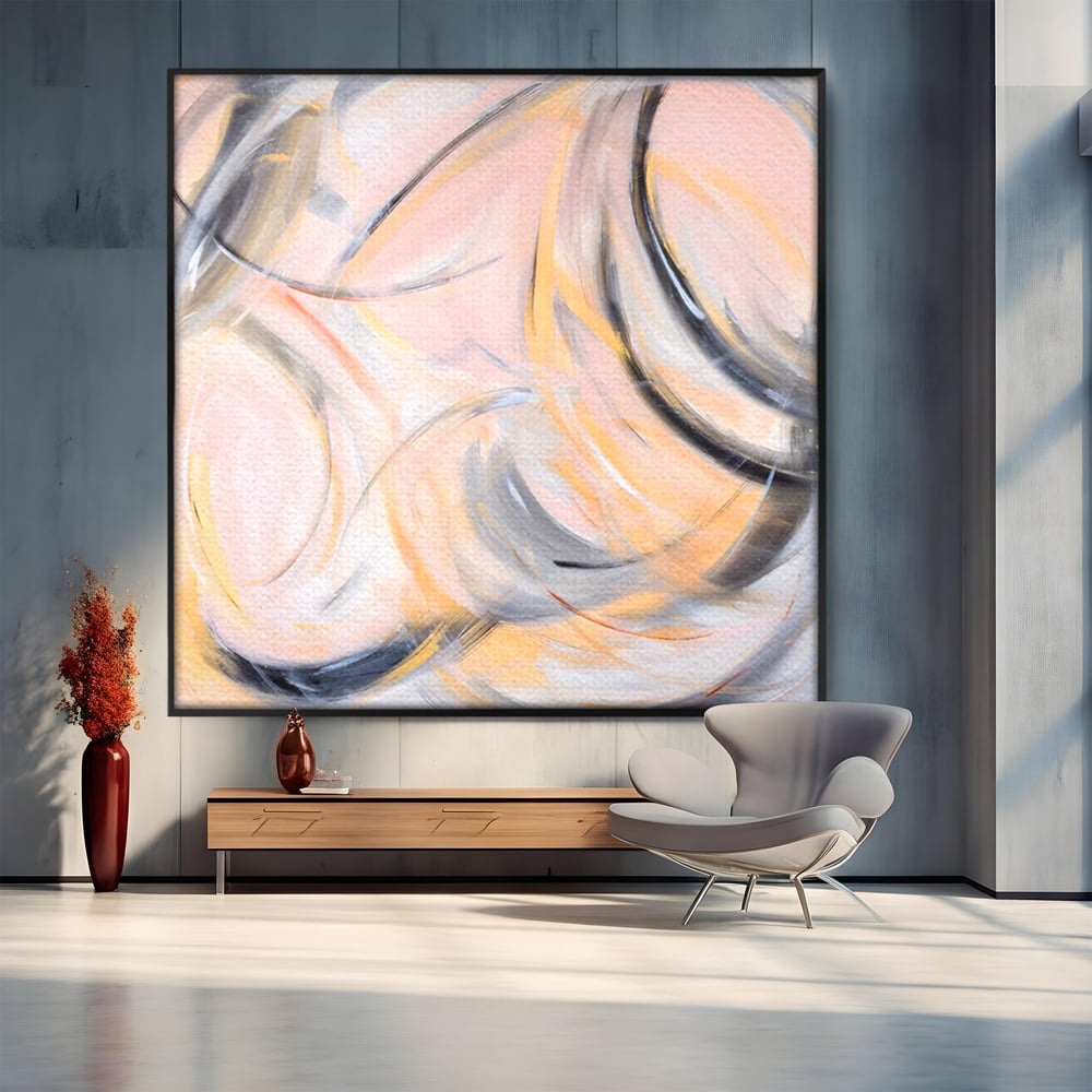 Tablou Canvas Premium LuxCanva® A1590, Exprimare Libera , Dormitor, Cercuri De Culoare, Decorativ, Abstract, Living, Culori Vibrante