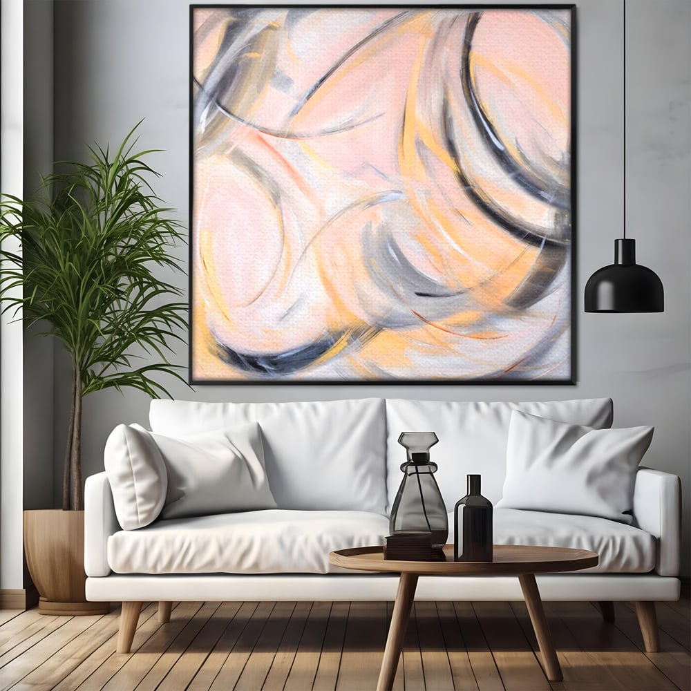 Tablou Canvas Premium LuxCanva® A1590, Exprimare Libera , Dormitor, Cercuri De Culoare, Decorativ, Abstract, Living, Culori Vibrante