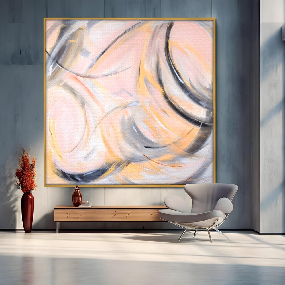 Tablou Canvas Premium LuxCanva® A1590, Exprimare Libera , Dormitor, Cercuri De Culoare, Decorativ, Abstract, Living, Culori Vibrante