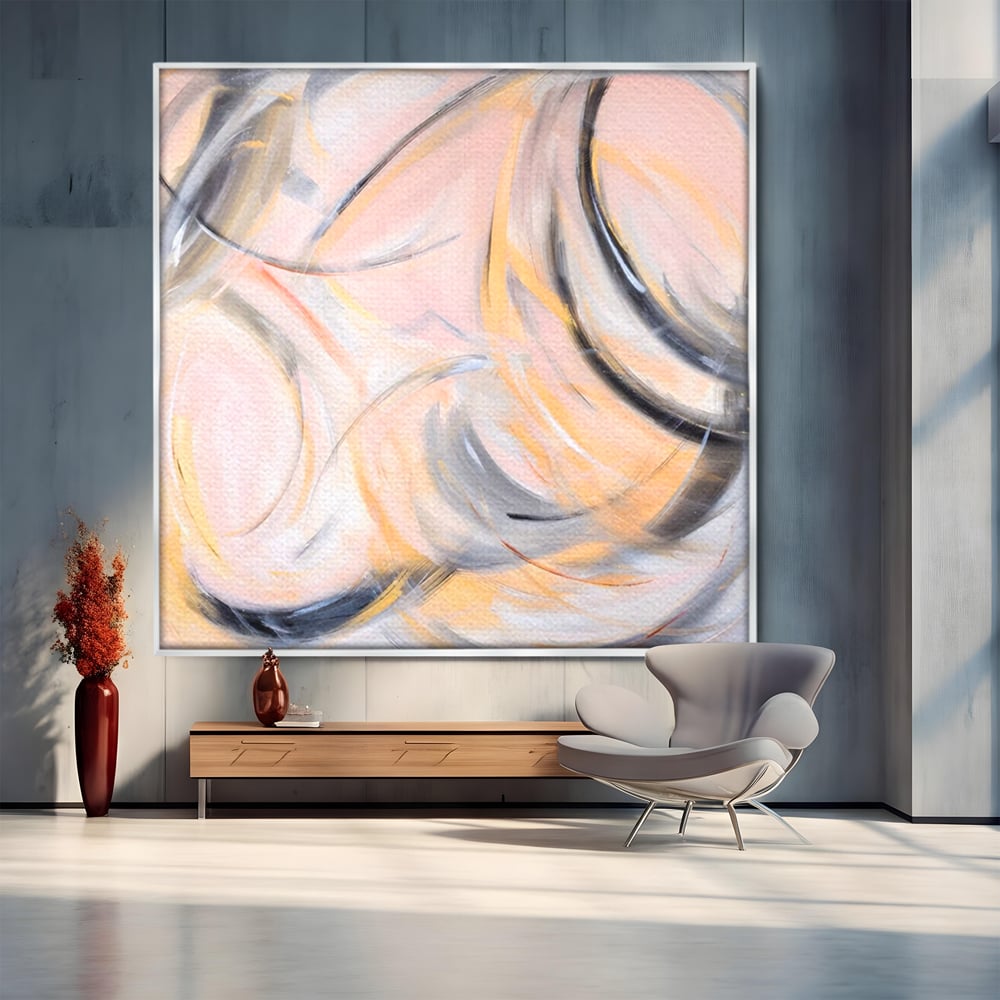 Tablou Canvas Premium LuxCanva® A1590, Exprimare Libera , Dormitor, Cercuri De Culoare, Decorativ, Abstract, Living, Culori Vibrante