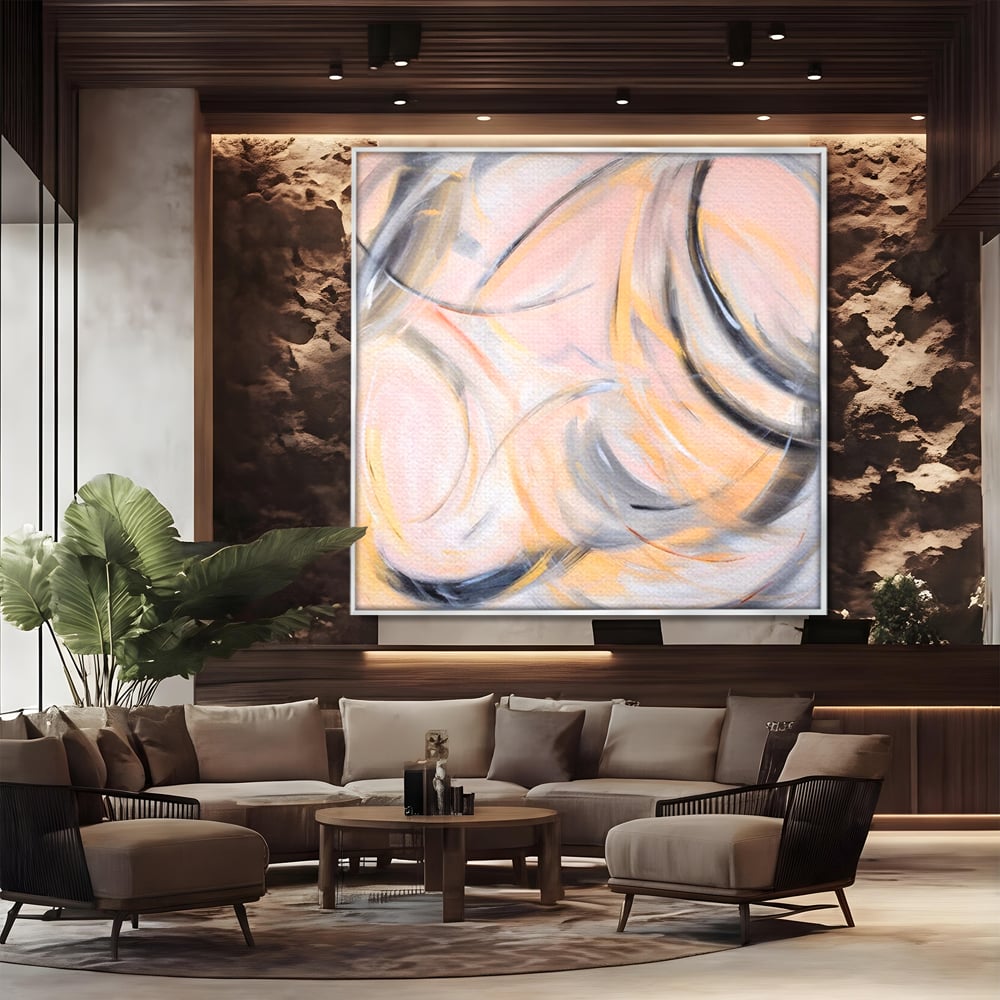 Tablou Canvas Premium LuxCanva® A1590, Exprimare Libera , Dormitor, Cercuri De Culoare, Decorativ, Abstract, Living, Culori Vibrante