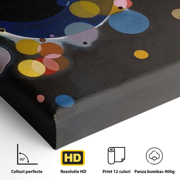 Tablou Canvas Premium LuxCanva® A1591, Inima Cosmosului , Camera Copil, Univers, Abstract, Decorativ, Living, Culori Vibrante