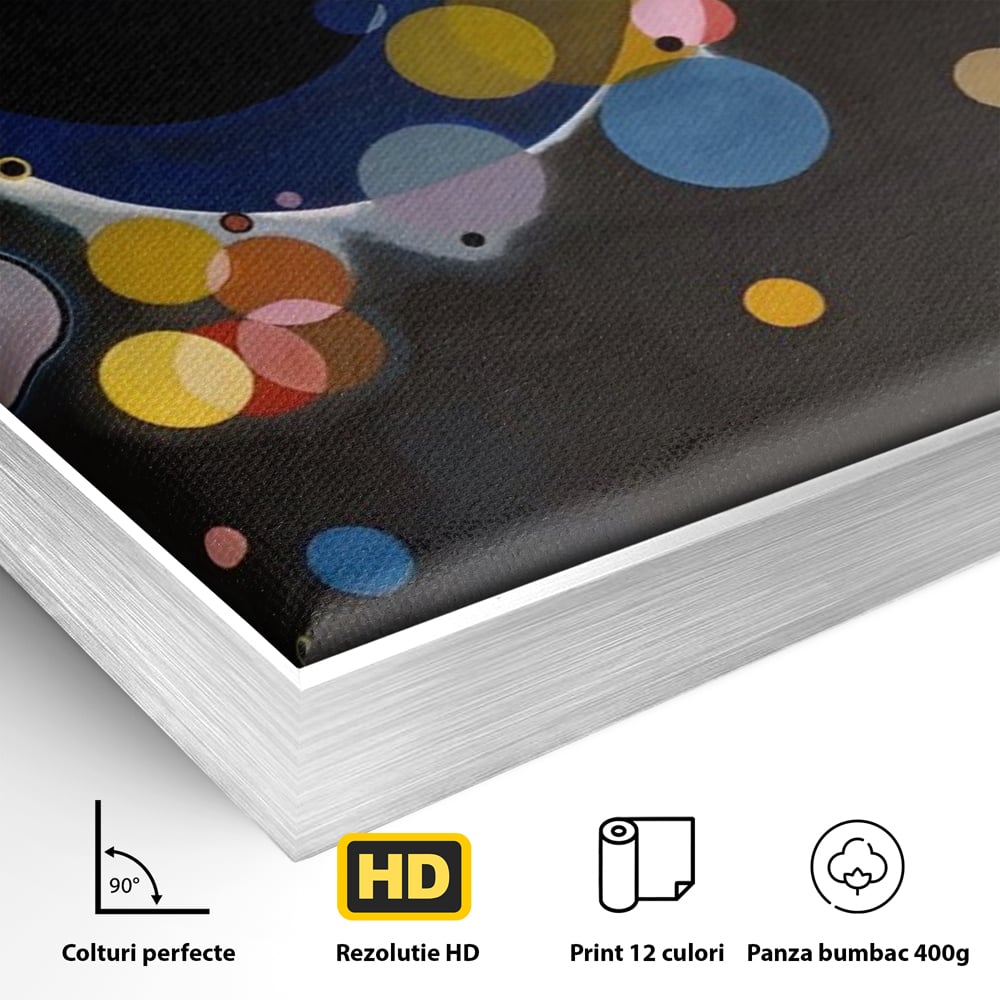 Tablou Canvas Premium LuxCanva® A1591, Inima Cosmosului , Camera Copil, Univers, Abstract, Decorativ, Living, Culori Vibrante