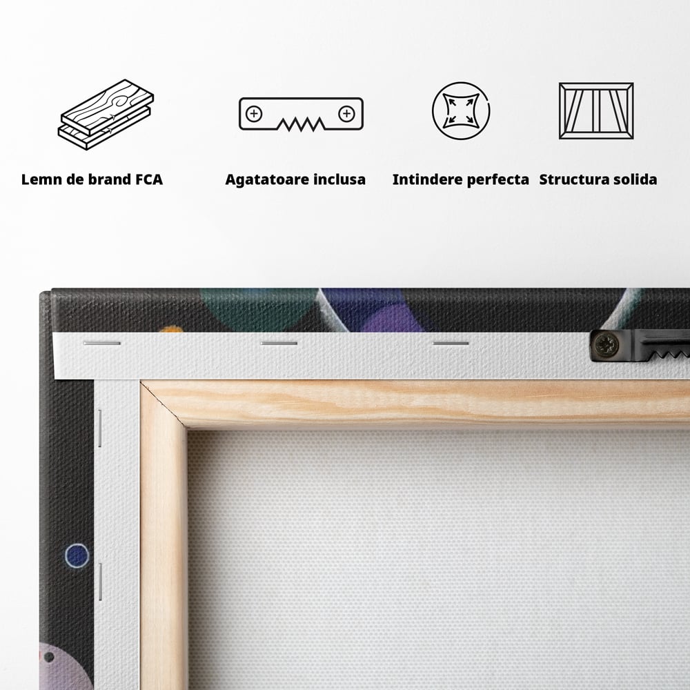 Tablou Canvas Premium LuxCanva® A1591, Inima Cosmosului , Camera Copil, Univers, Abstract, Decorativ, Living, Culori Vibrante