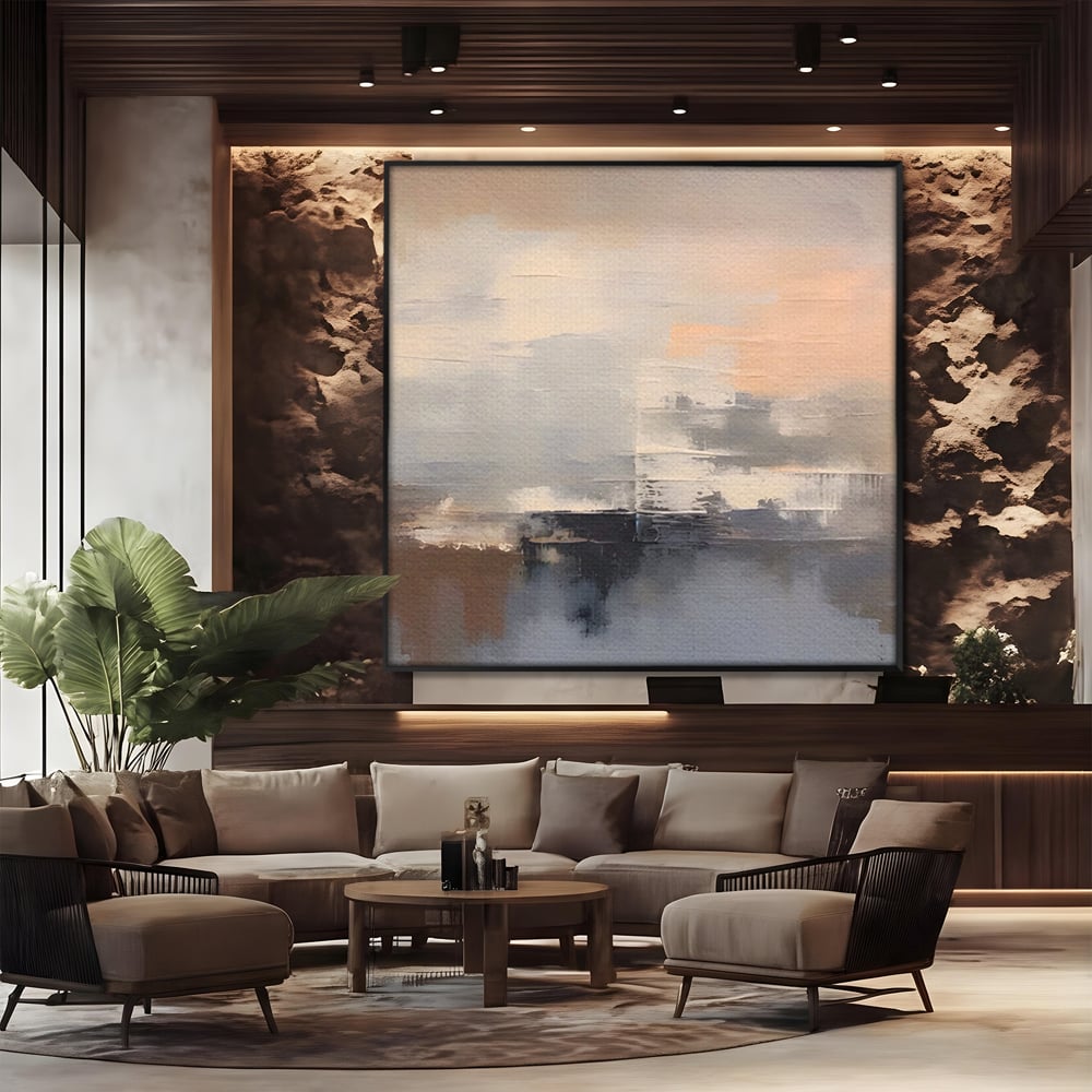 Tablou Canvas Premium LuxCanva® A1592, Gri Gradual , Living, Abstract, Decorativ, Neutru, Dormtior, Culori Vibrante