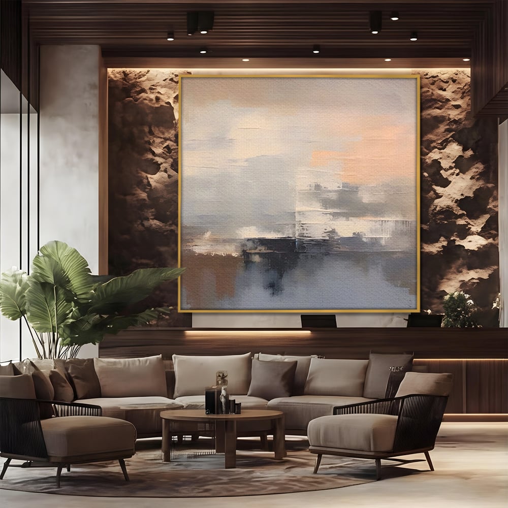 Tablou Canvas Premium LuxCanva® A1592, Gri Gradual , Living, Abstract, Decorativ, Neutru, Dormtior, Culori Vibrante