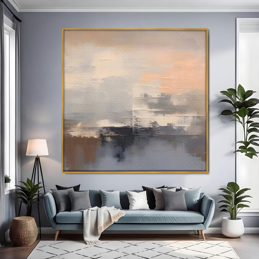Tablou Canvas Premium LuxCanva® A1592, Gri Gradual , Living, Abstract, Decorativ, Neutru, Dormtior, Culori Vibrante