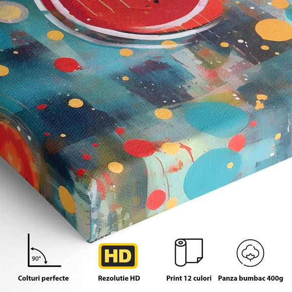 Tablou Canvas Premium LuxCanva® A1594, Abstract Watermelon , Pepene, Compozitie, Idei, Sentimente, Decorativ, Dormtior, Culori Vibrante