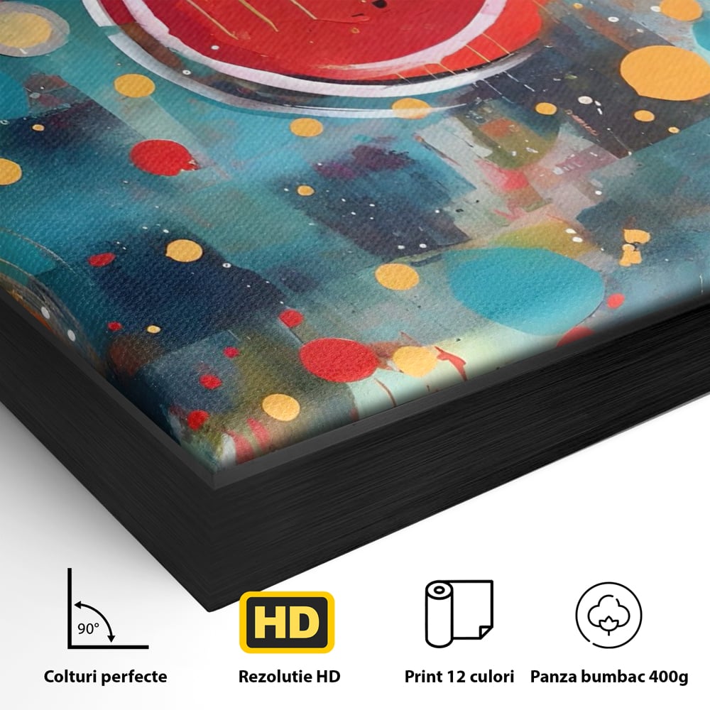 Tablou Canvas Premium LuxCanva® A1594, Abstract Watermelon , Pepene, Compozitie, Idei, Sentimente, Decorativ, Dormtior, Culori Vibrante
