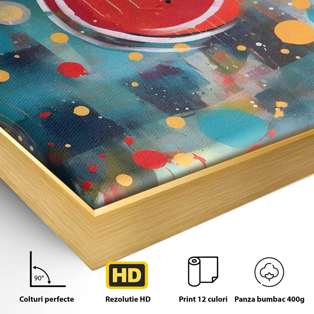 Tablou Canvas Premium LuxCanva® A1594, Abstract Watermelon , Pepene, Compozitie, Idei, Sentimente, Decorativ, Dormtior, Culori Vibrante