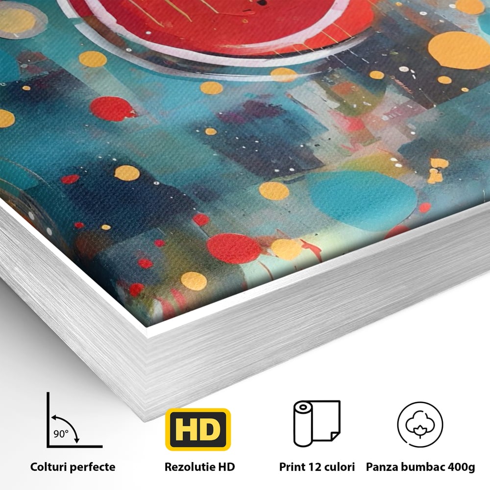 Tablou Canvas Premium LuxCanva® A1594, Abstract Watermelon , Pepene, Compozitie, Idei, Sentimente, Decorativ, Dormtior, Culori Vibrante