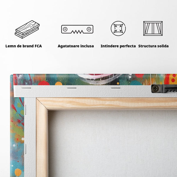 Tablou Canvas Premium LuxCanva® A1594, Abstract Watermelon , Pepene, Compozitie, Idei, Sentimente, Decorativ, Dormtior, Culori Vibrante