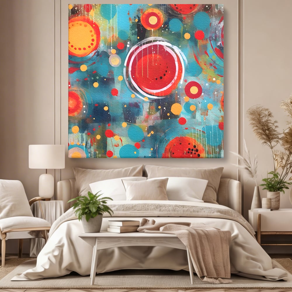 Tablou Canvas Premium LuxCanva® A1594, Abstract Watermelon , Pepene, Compozitie, Idei, Sentimente, Decorativ, Dormtior, Culori Vibrante