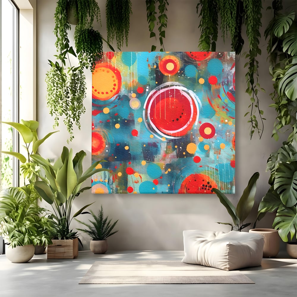 Tablou Canvas Premium LuxCanva® A1594, Abstract Watermelon , Pepene, Compozitie, Idei, Sentimente, Decorativ, Dormtior, Culori Vibrante