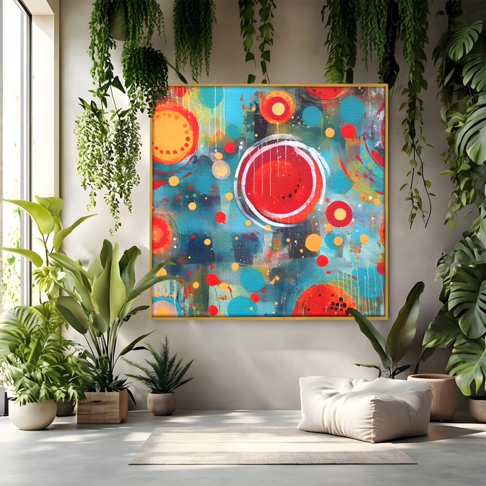 Tablou Canvas Premium LuxCanva® A1594, Abstract Watermelon , Pepene, Compozitie, Idei, Sentimente, Decorativ, Dormtior, Culori Vibrante