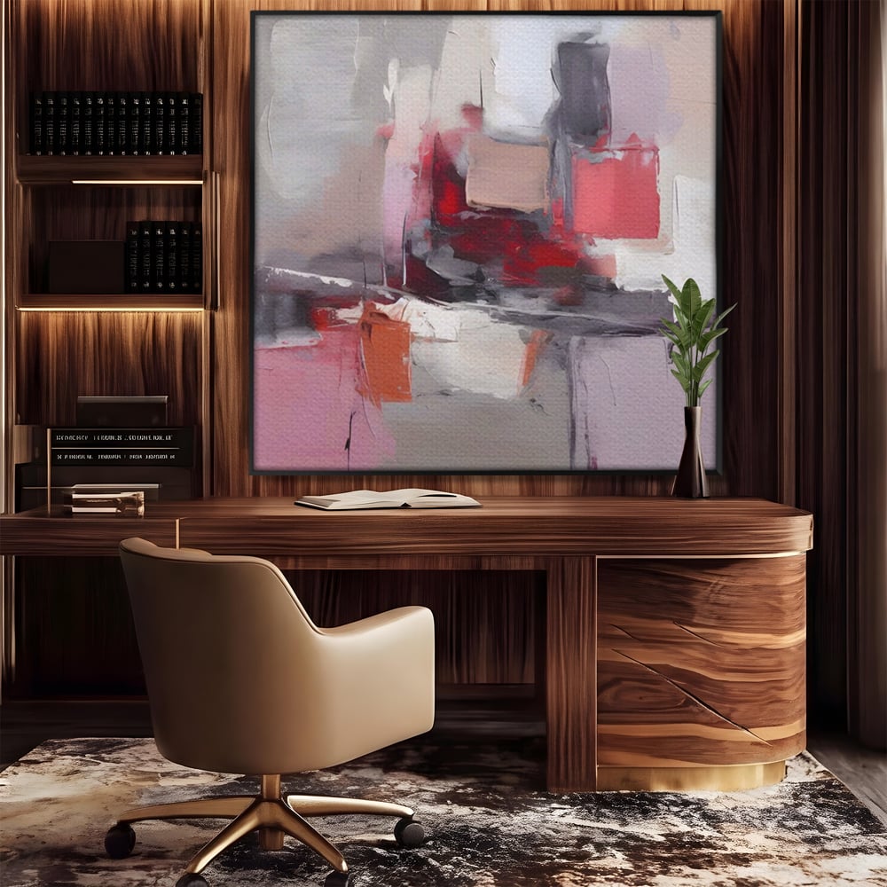 Tablou Canvas Premium LuxCanva® A1595, Transformare Graduala , Dormitor, Simfonie, Rosu, Contrast, Decorativ, Culori Vibrante