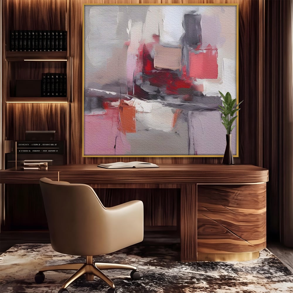 Tablou Canvas Premium LuxCanva® A1595, Transformare Graduala , Dormitor, Simfonie, Rosu, Contrast, Decorativ, Culori Vibrante