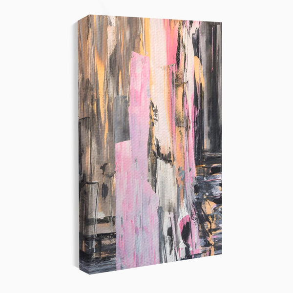 Tablou Canvas Premium LuxCanva® A1596, Roz Liniar , Dormitor, Simfonie, Contrast, Living, Decorativ, Culori Vibrante